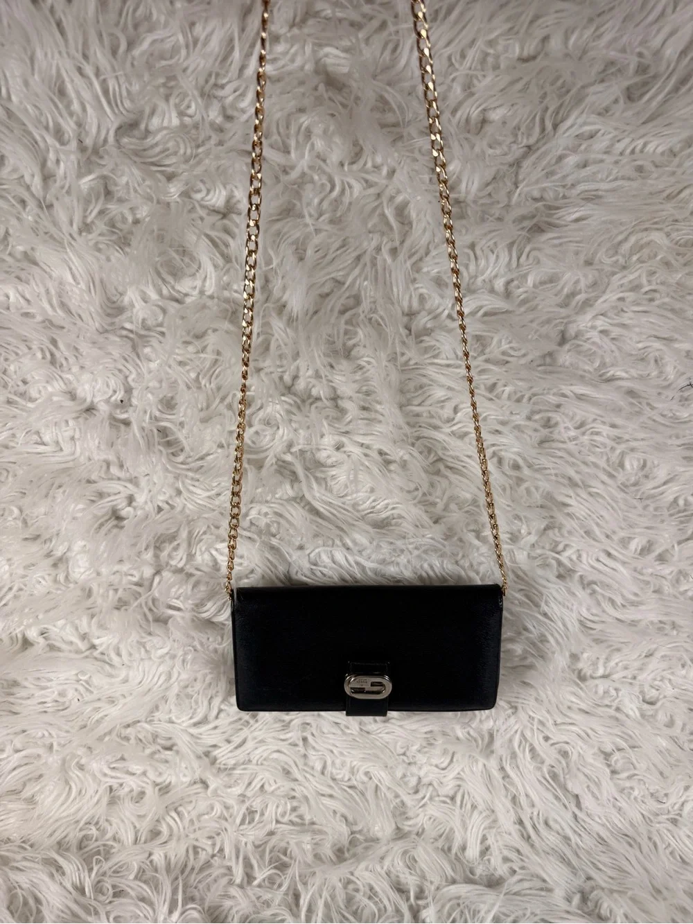Classic Black Gucci  Leather Long Wallet - Unbranded